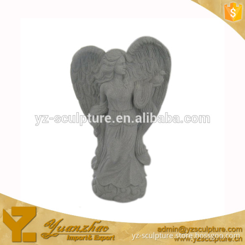 Granite Girl Angel With a bird on her hand Sculptures for home decoration